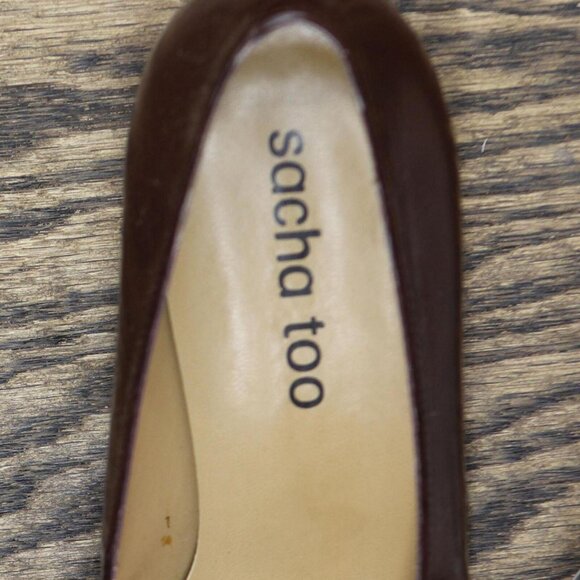 Sacha Too Womens Vintage Block Heels 1673edcfa1f5d1 Brown 6B - Picture 7 of 7